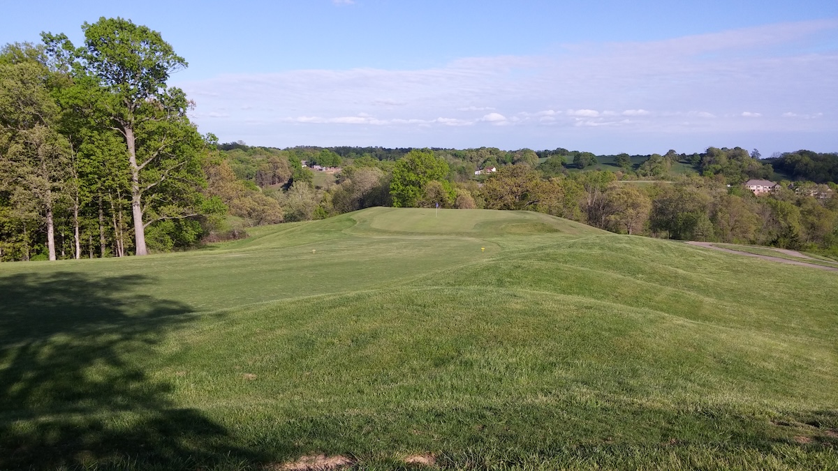 View from fairway to green